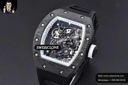 Richard Mille RM055 Real NTPT 42mm RMF White Skeleton Dial Black Rubber RMUL2 High Resolution View