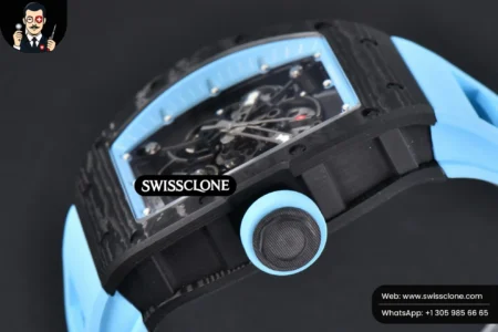 Richard Mille RM055 Real NTPT 42.7mm BBRF Blue Skeleton Dial Blue Rubber RMUL2 High Resolution View