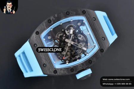 Richard Mille RM055 Real NTPT 42.7mm BBRF Blue Skeleton Dial Blue Rubber RMUL2 High Resolution View