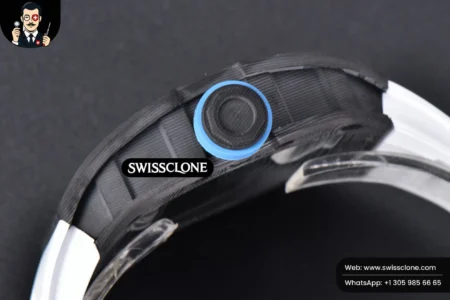 Richard Mille RM055 Real NTPT 42mm RMF Blue Skeleton Dial White Rubber RMUL2 High Resolution View