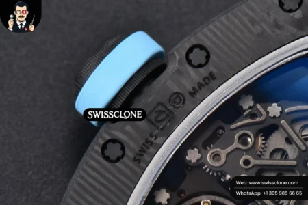 Richard Mille RM055 Real NTPT 42.7mm BBRF Blue Skeleton Dial Blue Rubber RMUL2 High Resolution View