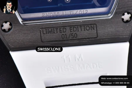 Richard Mille RM055 Real NTPT 42mm RMF Blue Skeleton Dial White Rubber RMUL2 High Resolution View
