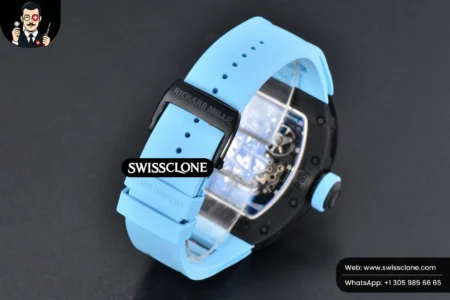 Richard Mille RM055 Real NTPT 42.7mm BBRF Blue Skeleton Dial Blue Rubber RMUL2 High Resolution View