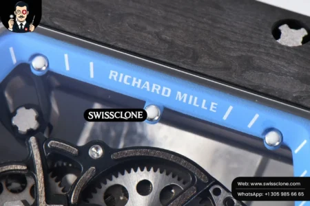 Richard Mille RM055 Real NTPT 42mm RMF Blue Skeleton Dial White Rubber RMUL2 High Resolution View