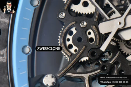 Richard Mille RM055 Real NTPT 42.7mm BBRF Blue Skeleton Dial Blue Rubber RMUL2 High Resolution View