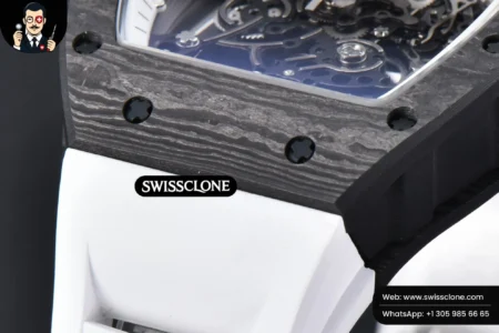 Richard Mille RM055 Real NTPT 42.7mm BBRF White Skeleton Dial White Rubber RMUL2 High Resolution View