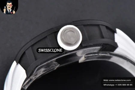 Richard Mille RM055 Real NTPT 42.7mm BBRF White Skeleton Dial White Rubber RMUL2 High Resolution View