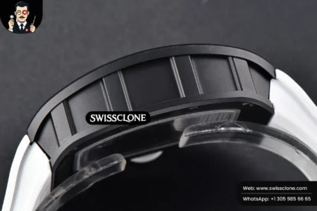 Richard Mille RM055 42.7mm BBRF Black NTPT White Skeleton Dial White Rubber RMUL2 High Resolution View