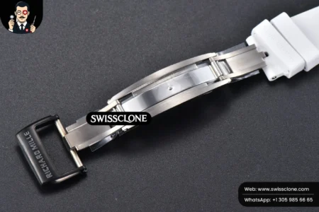 Richard Mille RM055 42.7mm BBRF Black NTPT White Skeleton Dial White Rubber RMUL2 High Resolution View