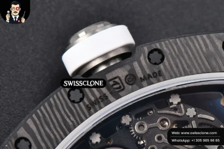 Richard Mille RM055 Real NTPT 42.7mm BBRF White Skeleton Dial White Rubber RMUL2 High Resolution View