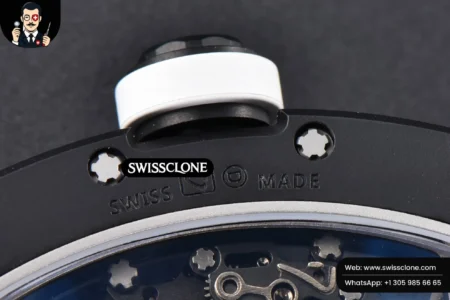 Richard Mille RM055 42.7mm BBRF Black NTPT White Skeleton Dial White Rubber RMUL2 High Resolution View