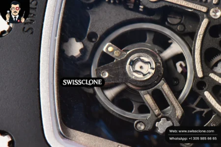 Richard Mille RM055 42.7mm BBRF Black NTPT White Skeleton Dial White Rubber RMUL2 High Resolution View