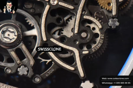 Richard Mille RM055 42.7mm BBRF Black NTPT White Skeleton Dial White Rubber RMUL2 High Resolution View