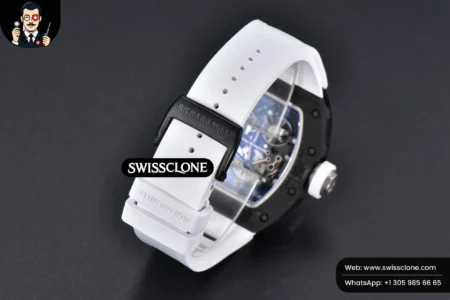Richard Mille RM055 Real NTPT 42.7mm BBRF White Skeleton Dial White Rubber RMUL2 High Resolution View