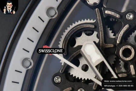 Richard Mille RM055 42.7mm BBRF Black NTPT White Skeleton Dial White Rubber RMUL2 High Resolution View