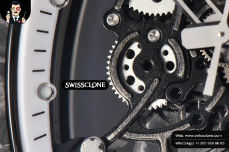 Richard Mille RM055 Real NTPT 42.7mm BBRF White Skeleton Dial White Rubber RMUL2 High Resolution View