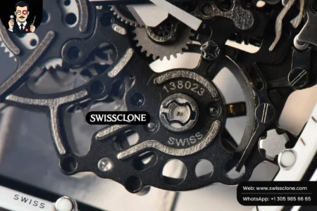 Richard Mille RM055 42.7mm BBRF Black NTPT White Skeleton Dial White Rubber RMUL2 High Resolution View