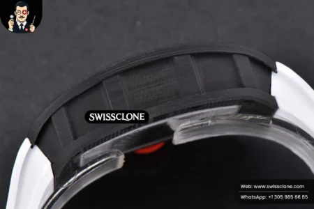 Richard Mille RM055 Real NTPT 42.7mm BBRF White Skeleton Dial Red Crown White Rubber RMUL2 High Resolution View