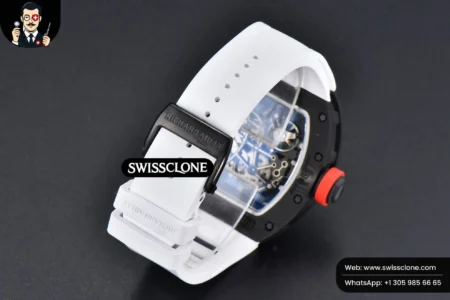 Richard Mille RM055 Real NTPT 42.7mm BBRF White Skeleton Dial Red Crown White Rubber RMUL2 High Resolution View