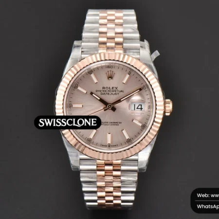 Rolex DateJust 41mm 126331 904L RG/SS Silver Dial Jubilee VS3235 High Resolution View