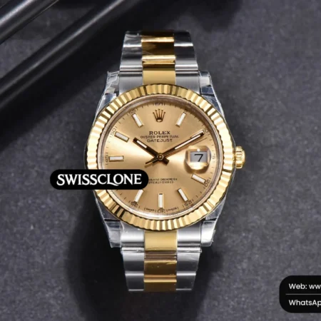 Rolex DateJust 41mm 126333 YG/SS Fluted Bezel Dial Oyster VS3235 High Resolution View