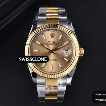Rolex DateJust 41mm 126333 YG/SS Fluted Bezel Dial Oyster VS3235 High Resolution View
