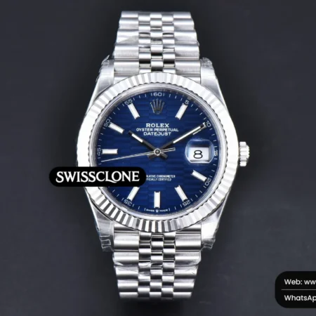 Rolex DateJust 41 126334 904L Blue Motif Dial Jubilee VS3235 High Resolution View