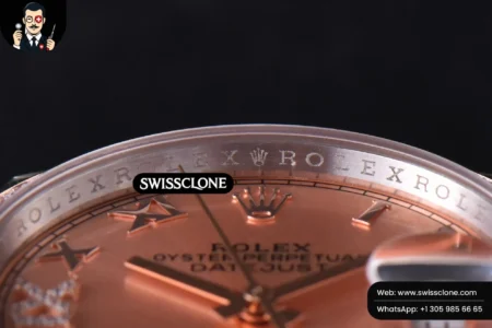 Rolex DateJust 36mm SS/RG Dial Diamond Roma Marker Diamond Bezel Oyster High Resolution View