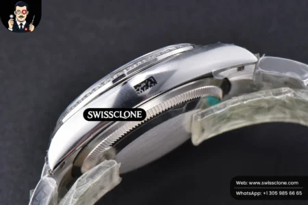 Rolex DateJust 36mm Silver Dial Diamond Roma Marker Diamond Bezel Oyster High Resolution View