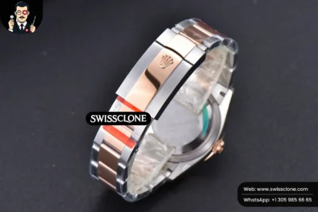Rolex DateJust 36mm SS/RG Dial Diamond Roma Marker Diamond Bezel Oyster High Resolution View