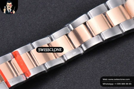 Rolex DateJust 36mm SS/RG Dial Diamond Roma Marker Diamond Bezel Oyster High Resolution View