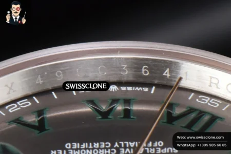 Rolex DateJust 36mm RG/SS Smooth Bezel Gray Wimbledon Dial Jubilee High Resolution View
