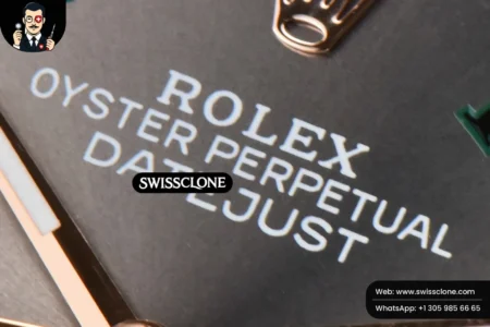 Rolex DateJust 36mm RG/SS Smooth Bezel Gray Wimbledon Dial Jubilee High Resolution View