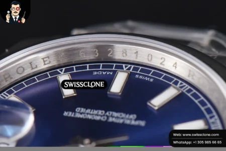 Rolex DateJust 36mm Smooth Bezel Blue Dial Lume Marker Oyster VR3235 High Resolution View