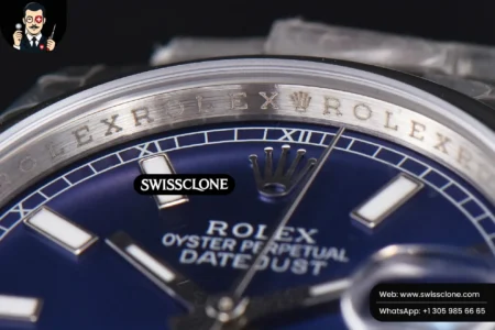 Rolex DateJust 36mm Smooth Bezel Blue Dial Lume Marker Oyster VR3235 High Resolution View