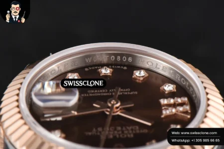 Rolex DateJust 28mm Ladies WF RG/SS Brown Dial Diamond Roma Marker Jubilee High Resolution View