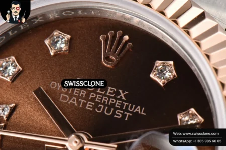Rolex DateJust 28mm Ladies WF RG/SS Brown Dial Diamond Roma Marker Jubilee High Resolution View