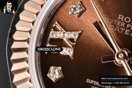 Rolex DateJust 28mm Ladies WF RG/SS Brown Dial Diamond Roma Marker Jubilee High Resolution View