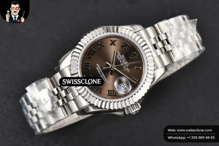 Rolex DateJust 28mm Ladies WF Gray Dial Roma Marker Jubilee High Resolution View
