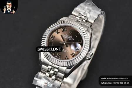 Rolex DateJust 28mm Ladies WF Gray Dial Roma Marker Jubilee High Resolution View