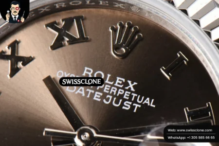 Rolex DateJust 28mm Ladies WF Gray Dial Roma Marker Jubilee High Resolution View