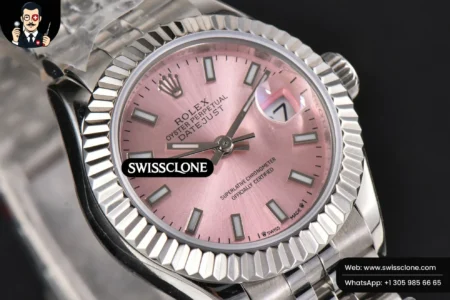 Rolex DateJust 28mm Ladies WF Pink Dial Jubilee High Resolution View