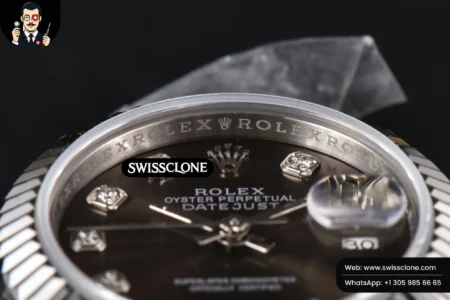 Rolex DateJust 28mm Ladies WF Gray Dial Diamond Marker Jubilee High Resolution View