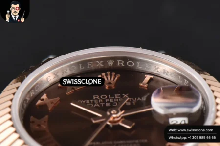 Rolex DateJust 28mm Ladies WF RG/SS Brown Dial Roma Marker Jubilee High Resolution View