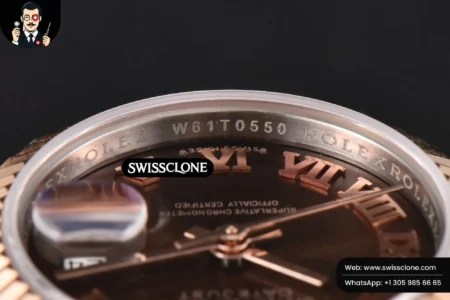 Rolex DateJust 28mm Ladies WF RG/SS Brown Dial Roma Marker Jubilee High Resolution View