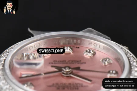 Rolex DateJust 28mm Ladies WF Diamond Pink Dial Diamond Marker Jubilee High Resolution View