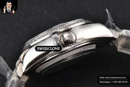 Rolex DateJust 28mm Ladies WF Diamond Pink Dial Diamond Marker Jubilee High Resolution View