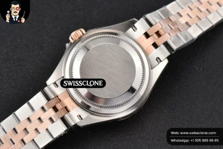 Rolex DateJust 28mm Ladies WF RG/SS Brown Dial Diamond Marker Jubilee High Resolution View