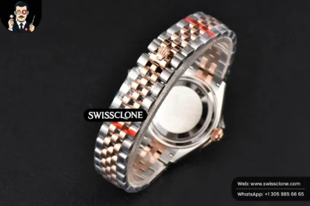 Rolex DateJust 28mm Ladies WF RG/SS Brown Dial Diamond Marker Jubilee High Resolution View