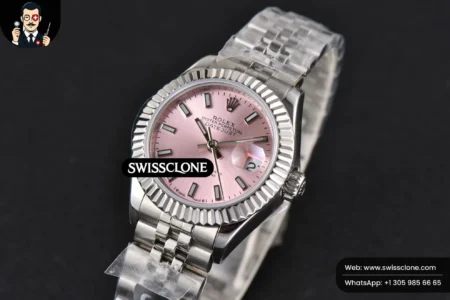 Rolex DateJust 28mm Ladies WF Pink Dial Jubilee High Resolution View